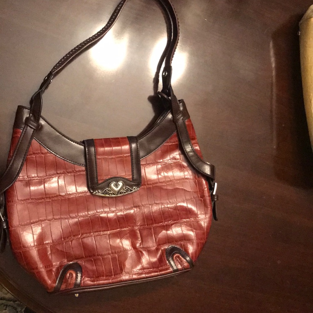 Brown leather purse